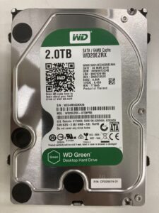 【データ復旧・データ復元成功実績】HDD WD20EZRX-07D8PB0 2TB デスクトップPC内蔵HDD、ブルーバックで起動しない