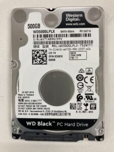【データ復旧・データ復元成功実績】HDD(ハードディスク) WD WD5000LPLX 500GB ノートPC(パソコン)内蔵HDD(ハードディスク)、認識しない。異音がする。