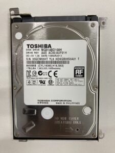 【データ復旧・データ復元成功実績】SSHD TOSHIBA MQ01ABD100H 1TB ノートPC内蔵SSHD。OS起動しない。自動修復ループ。