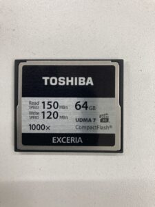 【データ復旧・データ復元成功実績】コンパクトフラッシュ CF TOSHIBA EXCERIA 64GB データ消失