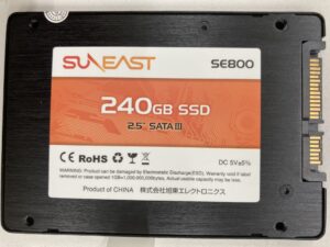 【データ復旧・データ復元成功実績】SSD SUNEAST SE800 240GB ノートPC内蔵SSD、一部データがなくなった
