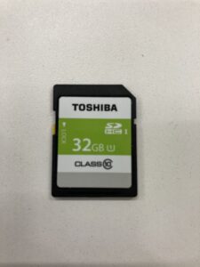 【データ復旧・データ復元成功実績】SDカード TOSHIBA SD-K32G 32GB カメラでカード異常