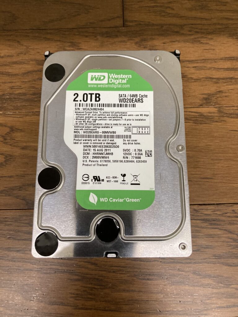 WD20EARS-00MVWB0 2TB