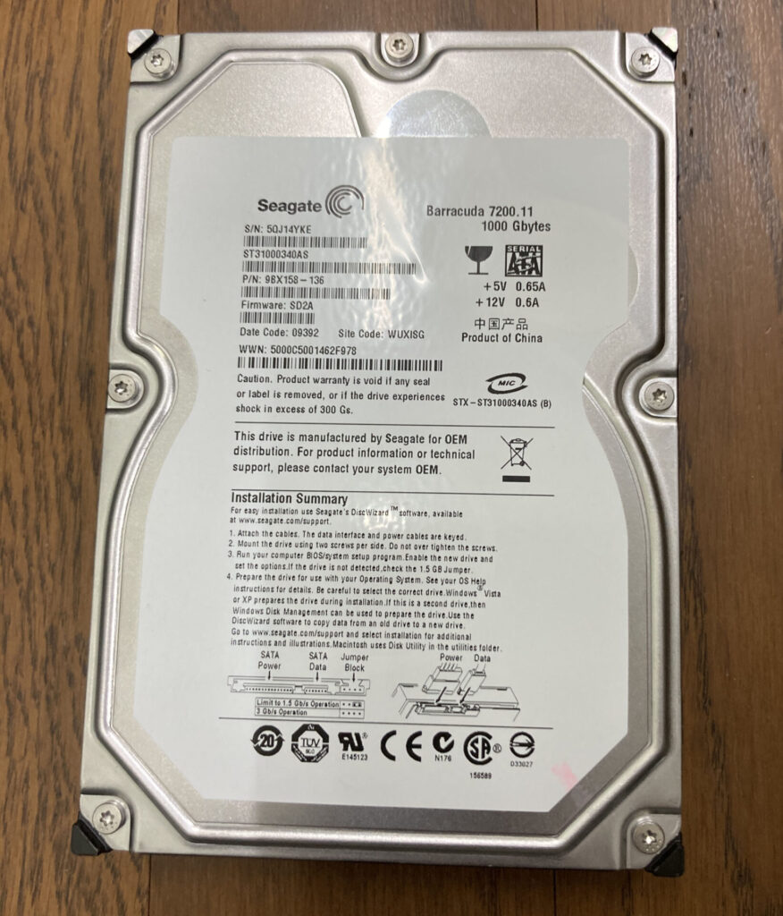 HDD Seagate ST31000340AS 1TB